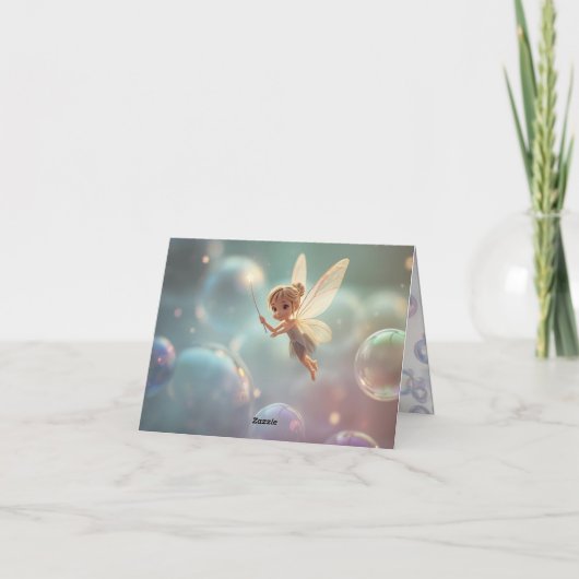 Bubble Fairy Bedankkaart (Achterkant)