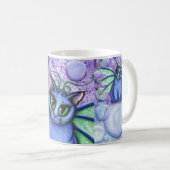 Bubble Fairy Cat Fantasy Winged Cat Art Mok (Voorkant rechts)