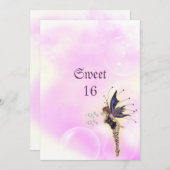 Bubble Fairy Fantasy Sweet 16 Birthday Kaart (Voorkant / Achterkant)