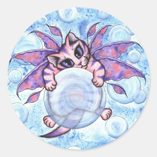 Bubble Fairy Kitten Cat Sticker (Voorkant)