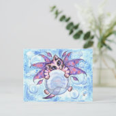 Bubble Fairy Kitten Fantasy Cat Art Briefkaart (Staand voorkant)
