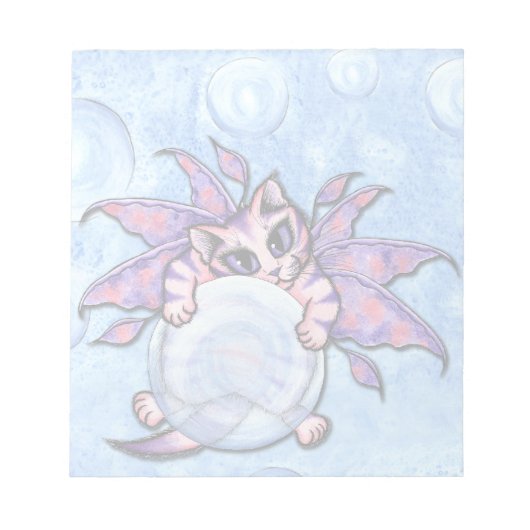 Bubble Fairy Kitten Fantasy Cat Art Notitieblok (Voorkant)