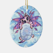 Bubble Fairy Kitten Fantasy Cat Art Ornament (Rechts)