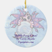 Bubble Fairy Kitten Fantasy Cat Art Ornament (Achterkant)