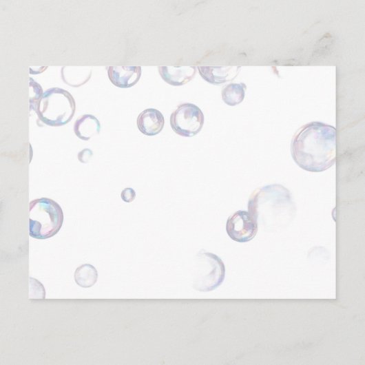 Bubble Fairy Uitnodiging Briefkaart (Achterkant)