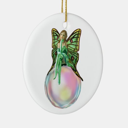 Bubble Fairy, ventilatorvet, feiharde cadeautjes,  Keramisch Ornament (Rechts)