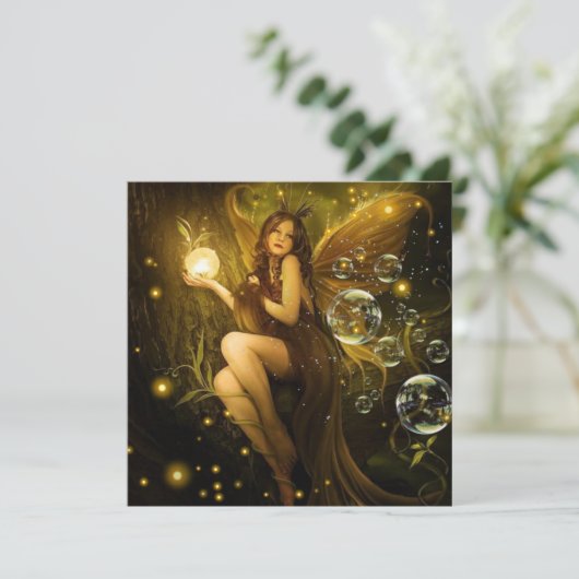 Bubble Fantasy Fairy Kaart (Staand voorkant)