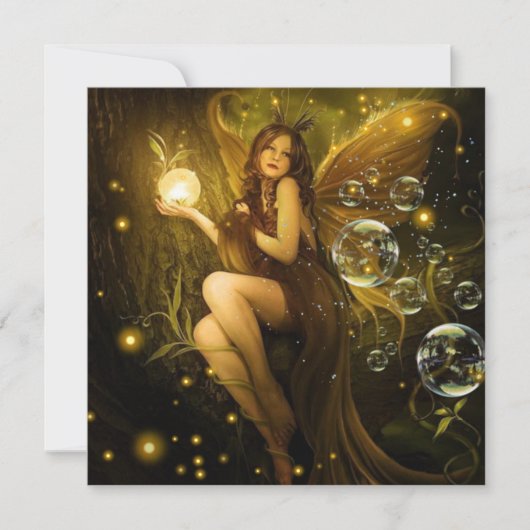 Bubble Fantasy Fairy Kaart (Voorkant)