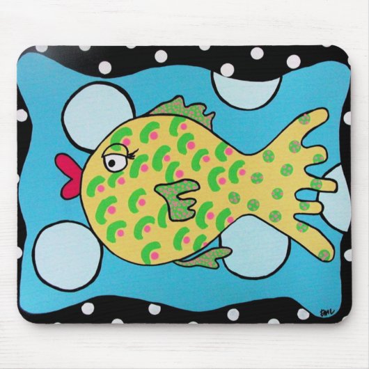 Bubble Fish Mousepad Muismat (Voorkant)