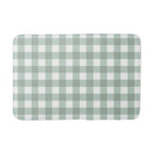 Bubble Frogs Gingham - salie lauriergroen plaid. Badmat (Voorkant)