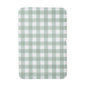 Bubble Frogs Gingham - salie lauriergroen plaid. Badmat (Voorkant Verticaal)