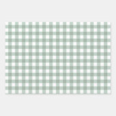 Bubble Frogs Gingham - salie lauriergroen plaid. Inpakpapier Vel (Voorkant 2)