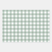 Bubble Frogs Gingham - salie lauriergroen plaid. Inpakpapier Vel (Voorkant)