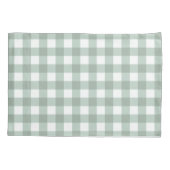 Bubble Frogs Gingham - salie lauriergroen plaid. Kussensloop (Achterkant)