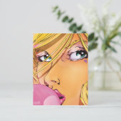 Bubble Girl - Cut Briefkaart (Staand voorkant)