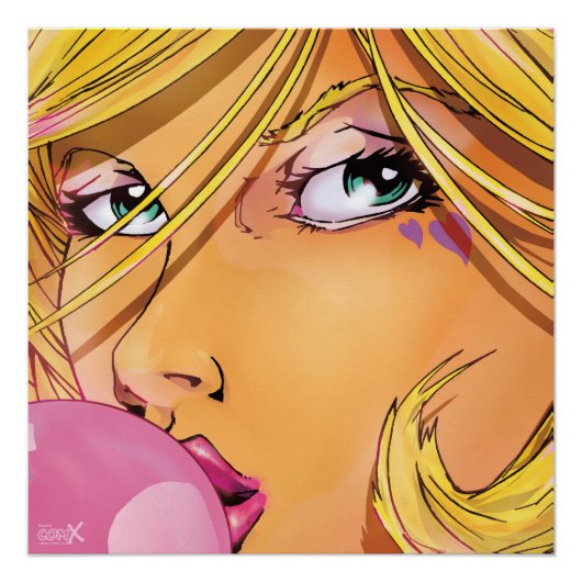 Bubble Girl - Cut Perfect Poster (Voorkant)