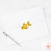 Bubble Goldfish Ronde Sticker (Envelop)