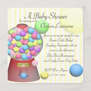 Bubble gom Baby shower Kaart