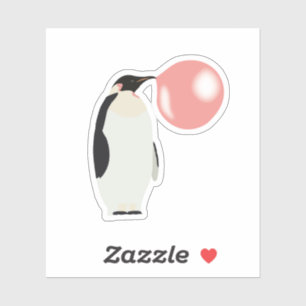 Bubble gom Penguin Blowbbel Sticker