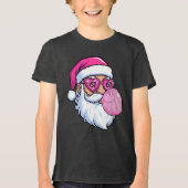 Bubble Gum 6 7 Santa Christmas  Tri-Blend Shirt (Voorkant)