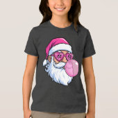 Bubble Gum 6 7 Santa Christmas  Tri-Blend Shirt (Voorkant)