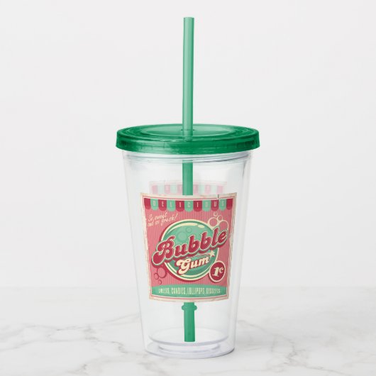 Bubble gum Acryltumbler Acryl Drinkbeker (Voorkant)