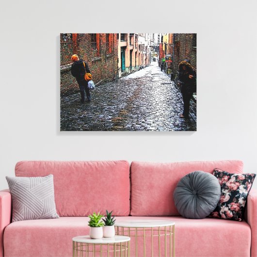 Bubble Gum Alley Canvas Afdruk (Insitu (Woonkamer))