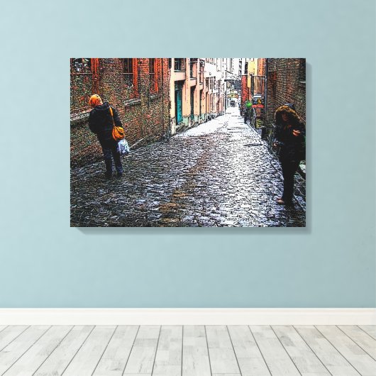Bubble Gum Alley Canvas Afdruk (Insitu (Houten vloer))