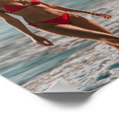 Bubble Gum Beach Babe Kust Zomer Muur Kunst Poster (Hoek)