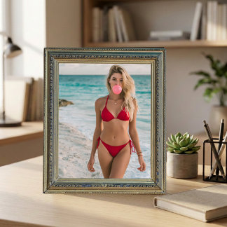 Bubble Gum Beach Babe Kust Zomer Muur Kunst  Poster