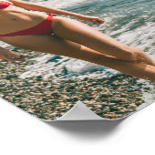 Bubble Gum Beach Babe Kust Zomer Muur Kunst Poster (Hoek)