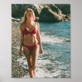 Bubble Gum Beach Babe Kust Zomer Muur Kunst Poster (Voorkant)