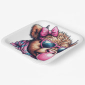 Bubble Gum Blowing Koe Papier Bord (Gebogen)