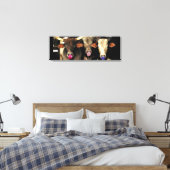 Bubble Gum Blowing Rodeo Bull Koeien Westerne Pop Canvas Afdruk (Insitu (Slaapkamer))