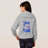 Bubble Gum Blue "Take to Road" Graphic Hoodie (Achterkant volledig)