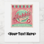 Bubble Gum Bottle Labels Wijn Etiket (Enkel label)