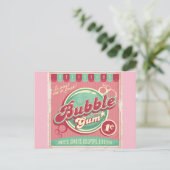 Bubble Gum Briefkaart (Staand voorkant)