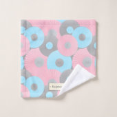 Bubble gum Circle Origami Pastel Patroon Bad Handdoek (Wasdoekje)
