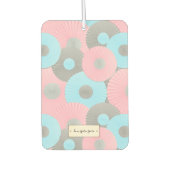 Bubble gum Circle Origami Pastel Patroon Luchtverfrisser (Voorkant)