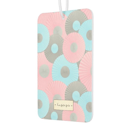 Bubble gum Circle Origami Pastel Patroon Luchtverfrisser (Links)