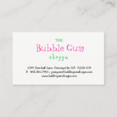 Bubble Gum Colorful Gumball White Strip Chalkboard Visitekaartje (Achterkant)