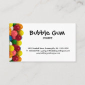 Bubble Gum Colorful Gumballs White Background Visitekaartje (Achterkant)