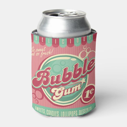 Bubble Gum Cozy Blikjeskoeler (Blikje Voorkant)