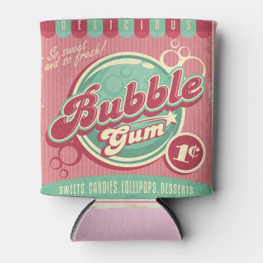 Bubble Gum Cozy Blikjeskoeler (Voorkant)