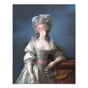 Bubble gum diva du Barry Foto Afdruk