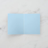 Bubble gum Diva in blauw satijn Happy Birthday Kaart (Binnen)