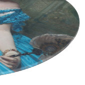 Bubble gum Diva in blauw satijn Snijplank (Hoek)
