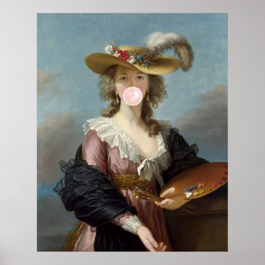 Bubble Gum Diva in een Pet met stro Poster (Voorkant)