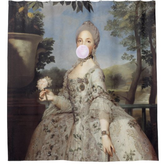 Bubble gum Diva Luisa de Parma Douchegordijn (Voorkant)