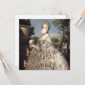 Bubble gum Diva Luisa de Parma Happy Birthday Kaart (Voorkant / Achterkant in situ)